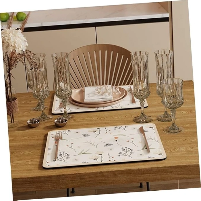 MDB Çiçekli Kaymaz Servis Matı