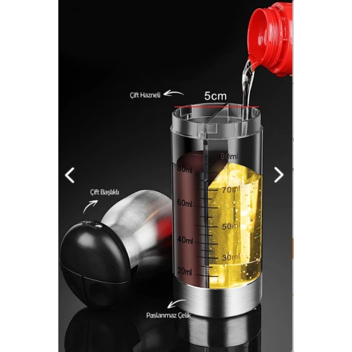 MDB Çift Ölçekli Yağ ve Sirke Sprey Şişesi