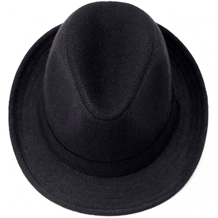 MDB Çocuk Boy Siyah Kumaş Fötr Şapka Gösteri Şapkası Michael Jackson Şapkası 54 No