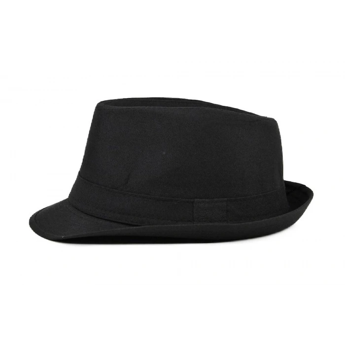 MDB Çocuk Boy Siyah Kumaş Fötr Şapka Gösteri Şapkası Michael Jackson Şapkası 54 No