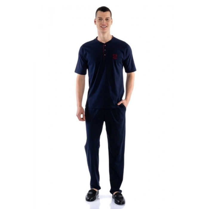 MDB DS Damat 02000 Kısa Kol 3lü Erkek Pijama Takımı