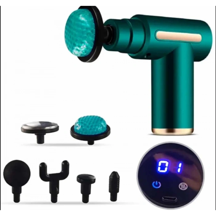 Darbeli Şarjlı 6 Başlıklı Masaj Aleti