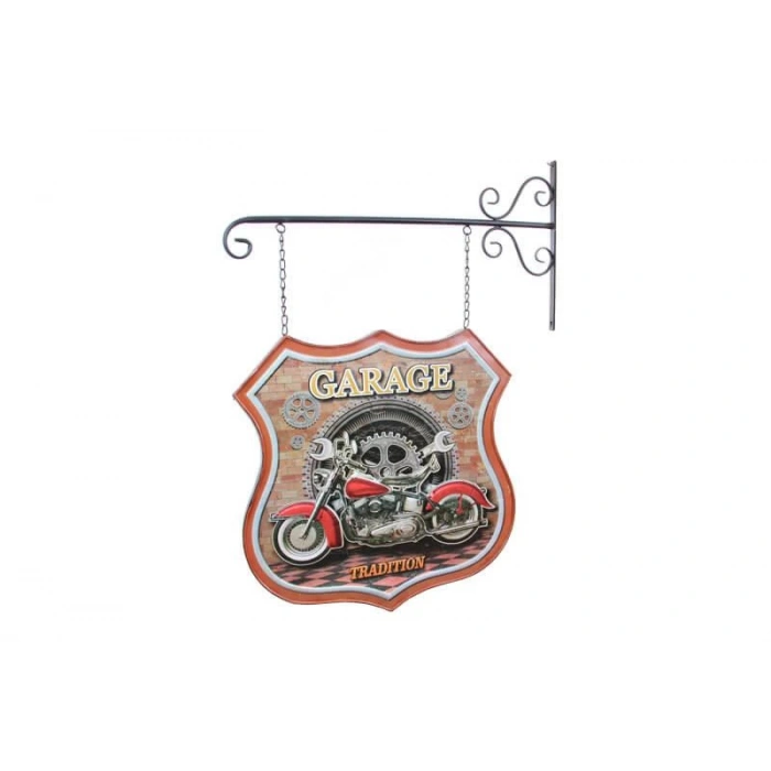 Dekoratif Çift Yönlü Motor Temalı Ferforje Askı Hediyelik