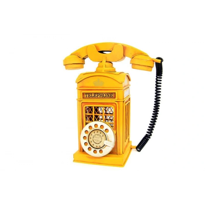 Dekoratif Metal Ahizeli Telefon Kumbara Biblo Hediyelik