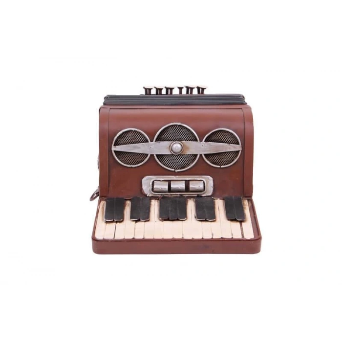 Dekoratif Metal Akordeon Dekoratif Obje Biblo Hediyelik