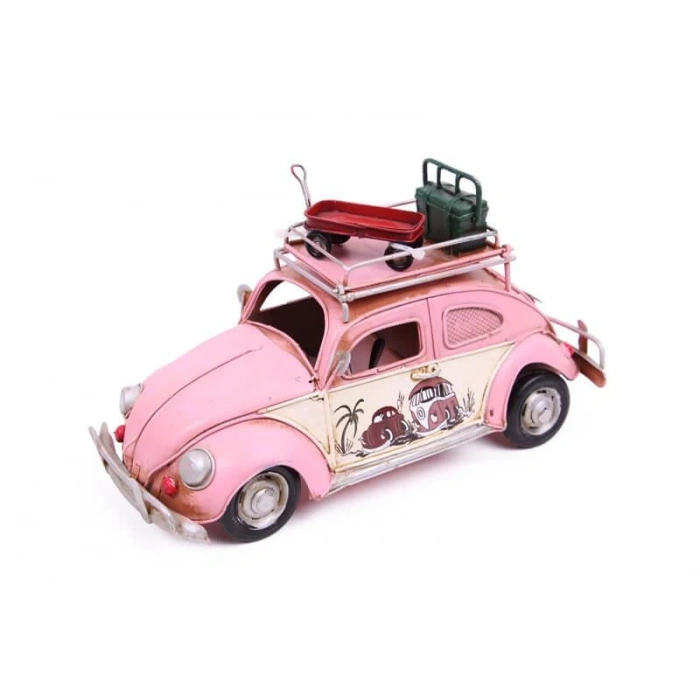 Dekoratif Metal Araba Çerçeveli Kumbaralı Biblo