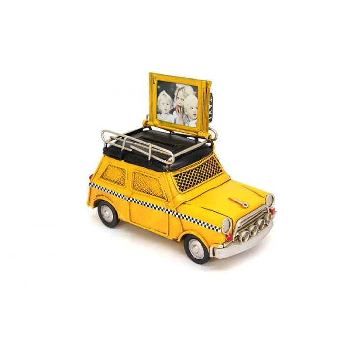 Dekoratif Metal Araba Çerçeveli ve Kumbaralı