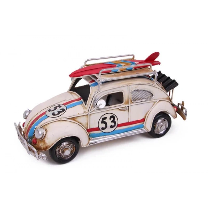 Dekoratif Metal Araba Çerçeveli ve Kumbaralı Hediyelik