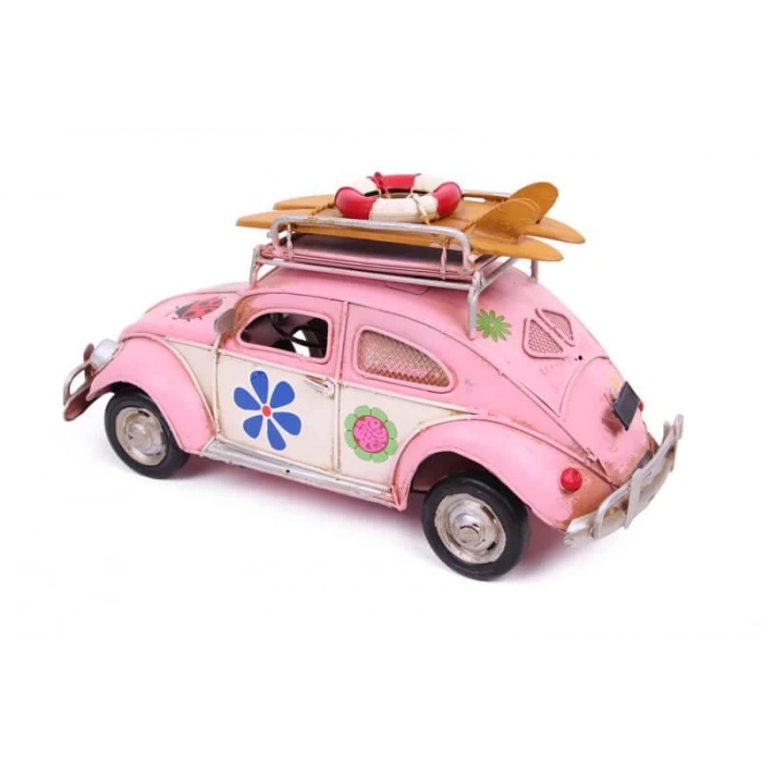 Dekoratif Metal Araba Çerçeveli ve Kumbaralı Hediyelik