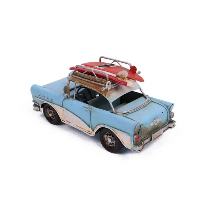 Dekoratif Metal Araba Çerçeveli Vintage Biblo Hediyelik