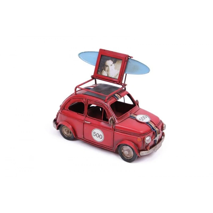 Dekoratif Metal Araba Çerçeveli Vintage Ev Ofis Hediyelik