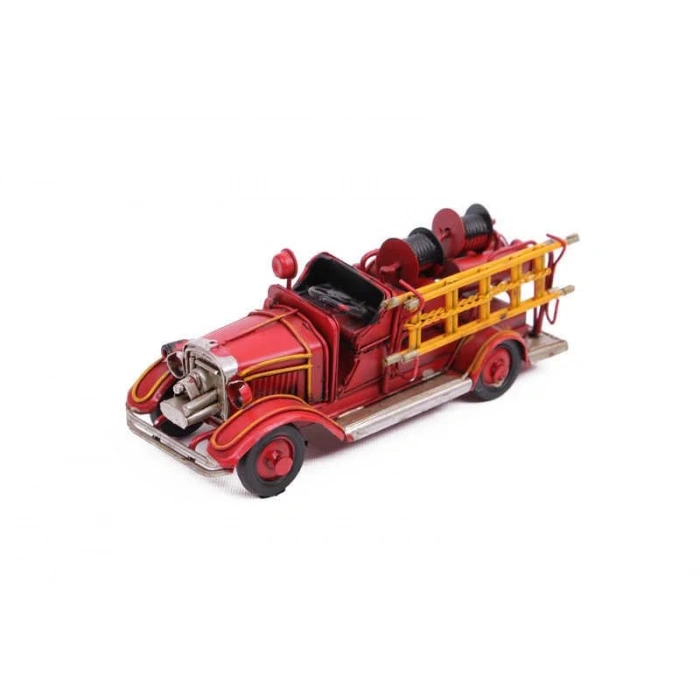 Dekoratif Metal Araba İtfaiye Aracı Vintage Ev Ofis Hediyelik