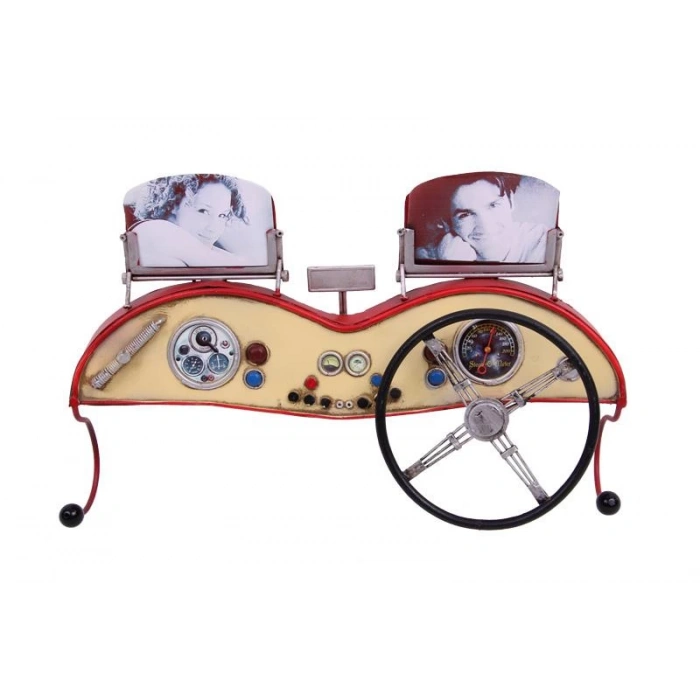 Dekoratif Metal Askı Çerçeveli ve Araba Konsolu Temalı Hediyelik