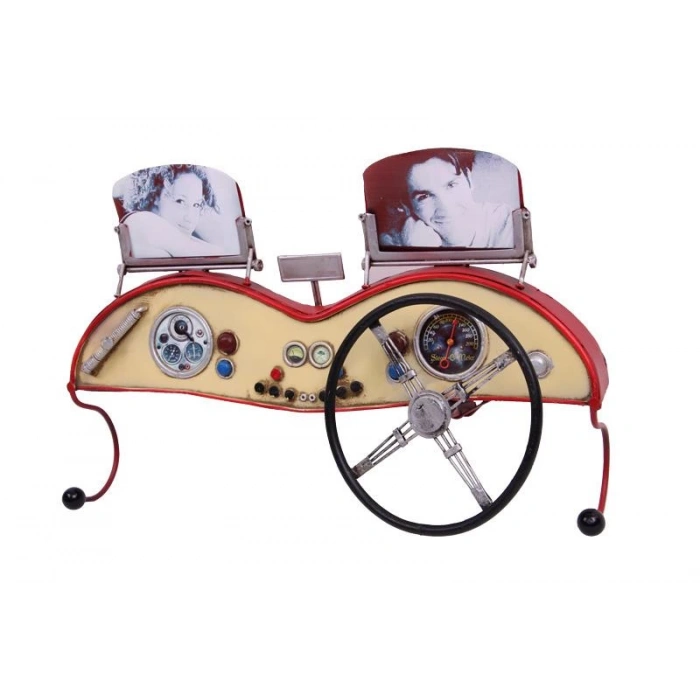 Dekoratif Metal Askı Çerçeveli ve Araba Konsolu Temalı Hediyelik