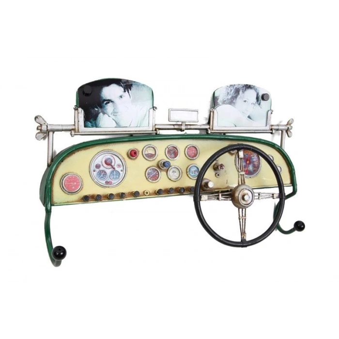 Dekoratif Metal Askı Çerçeveli ve Araba Konsolu Temalı Hediyelik