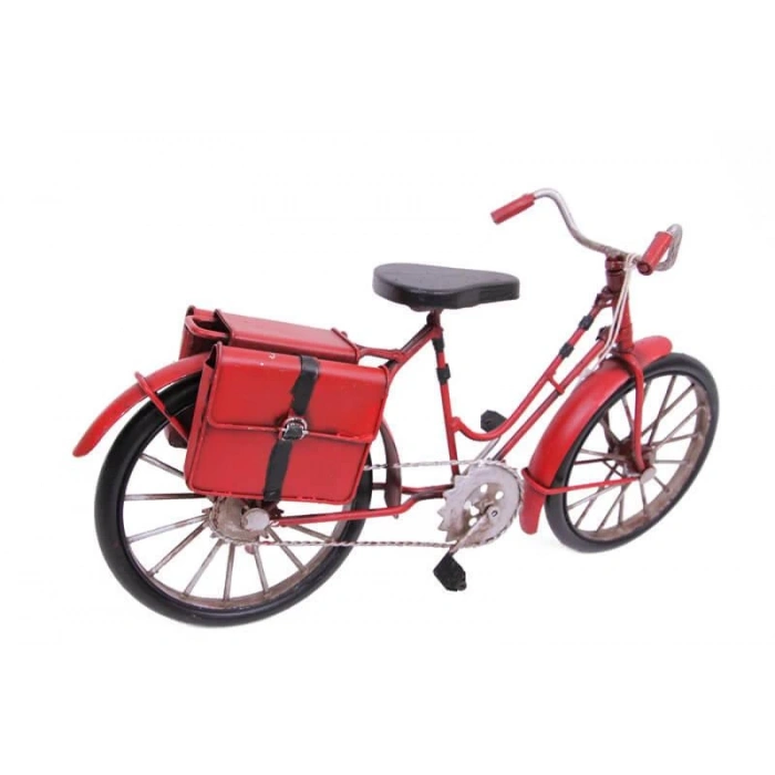 Dekoratif Metal Bisiklet Çantalı Vintage Ev Ofis Hediyelik