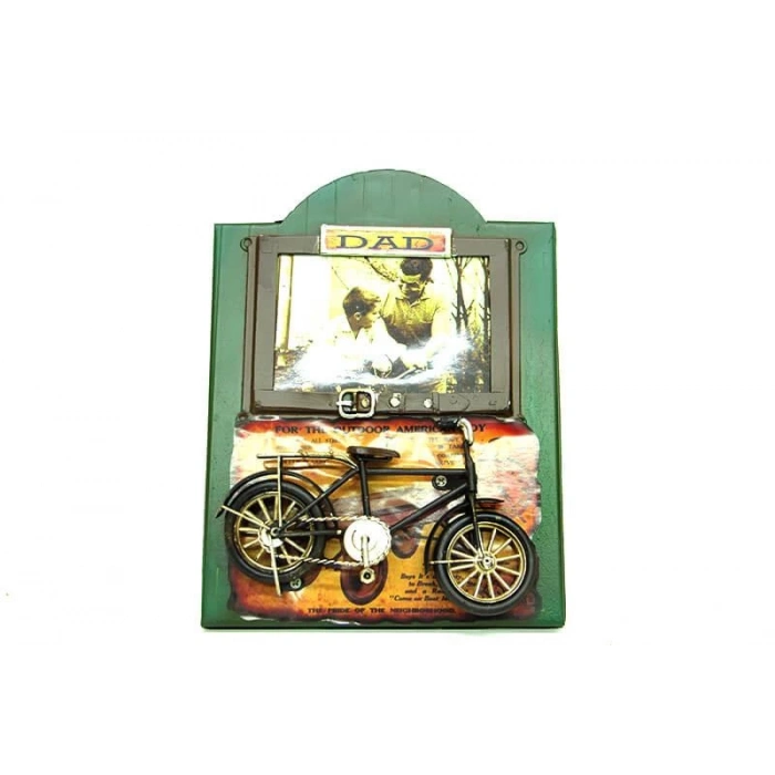 Dekoratif Metal Çerçeve Bisiklet Dekorlu Ev Ofis Hediyelik