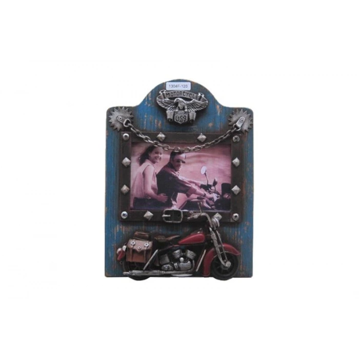 Dekoratif Metal Çerçeve Motosiklet Dekorlu Vintage Hediyelik