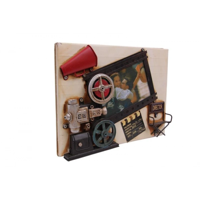 Dekoratif Metal Çerçeve Sinema Temalı Vintage Hediyelik