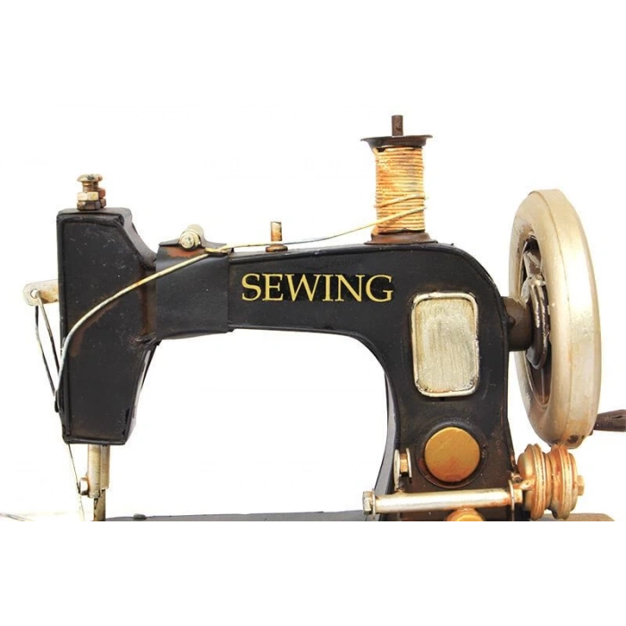 Dekoratif Metal Dikiş Makinesi Kutulu Biblo Hediyelik