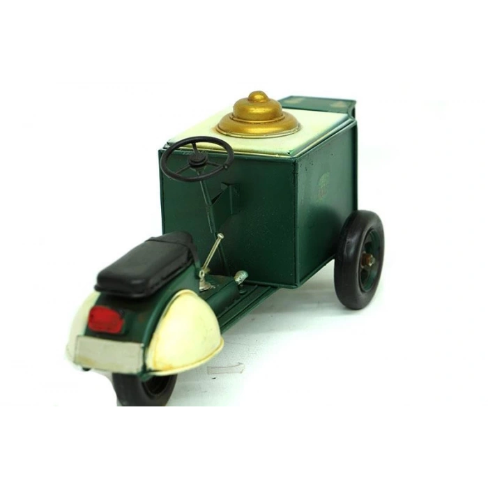 Dekoratif Metal Dondurma Arabası Biblo Ev Ofis Hediyelik