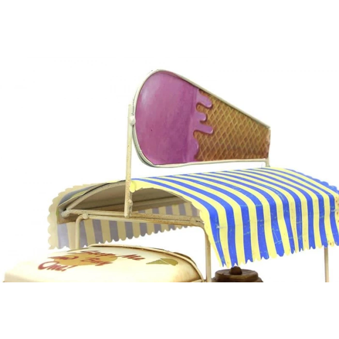 Dekoratif Metal Dondurma Arabası Dekor Biblo Hediyelik