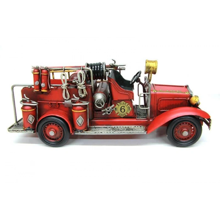 Dekoratif Metal İtfaye Arabası Biblo Dekoratif Hediyelik