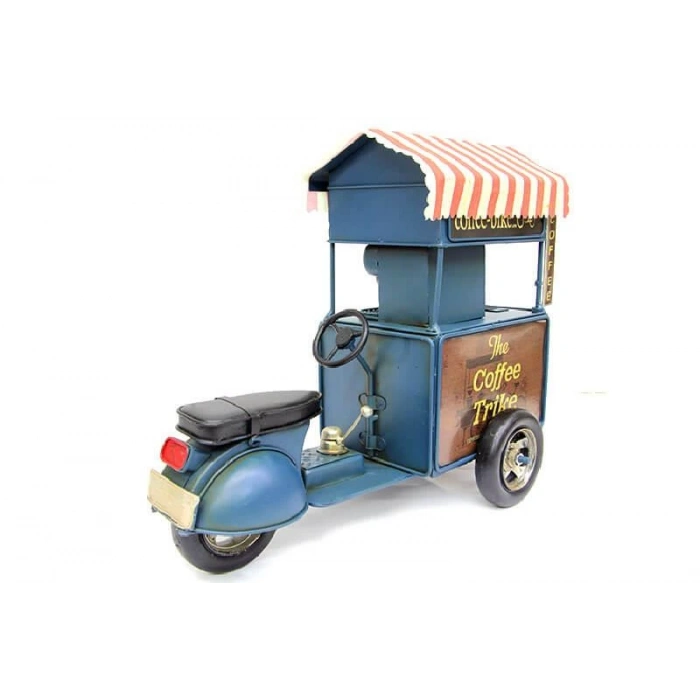 Dekoratif Metal Kahve Arabası Biblo Hediyelik Kumbara