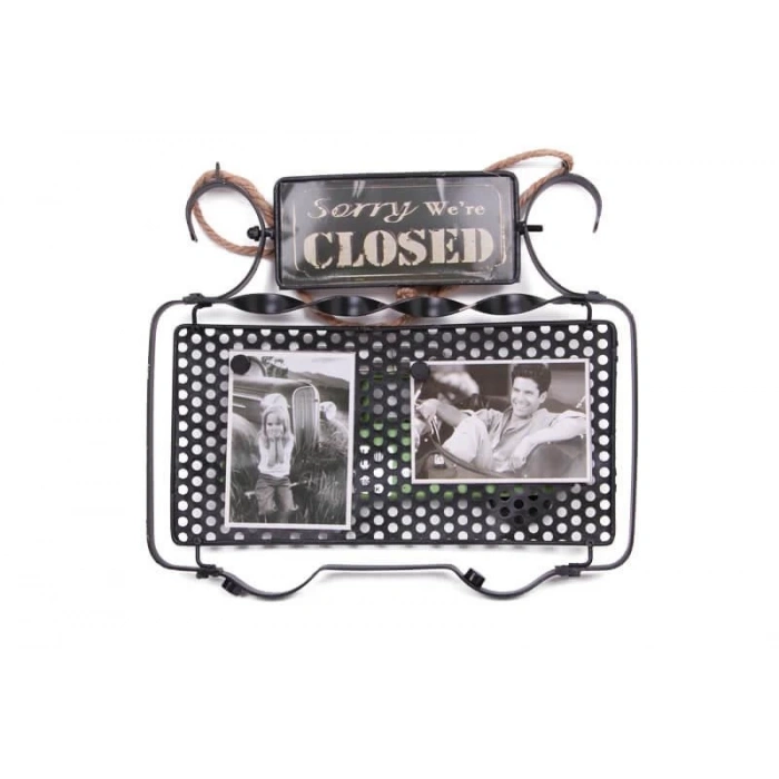 Dekoratif Metal Kapı Yazısı Araba Dekorlu Vintage Hediyelik