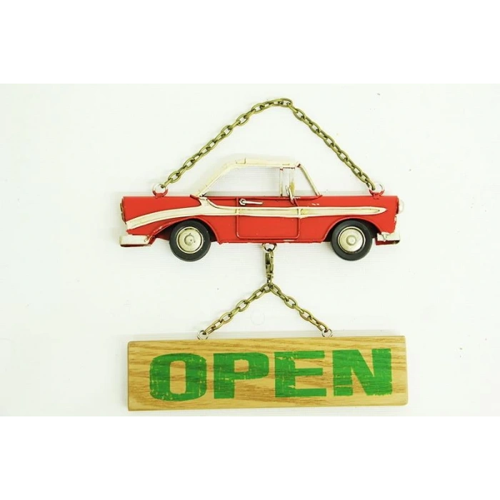 Dekoratif Metal Kapı Yazısı Araba Vintage Dekoratif Hediyelik