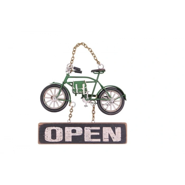 Dekoratif Metal Kapı Yazısı Bisiklet Vintage Hediyelik