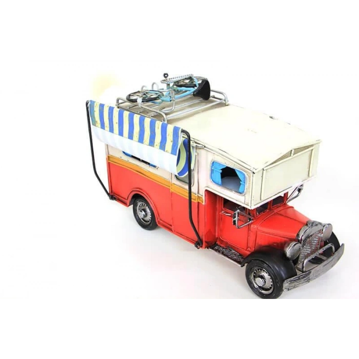 Dekoratif Metal Karavan Tenteli Vintage Biblo Ev Ofis Hediyelik