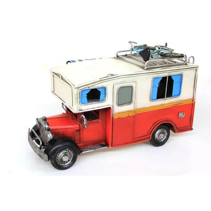 Dekoratif Metal Karavan Tenteli Vintage Biblo Ev Ofis Hediyelik