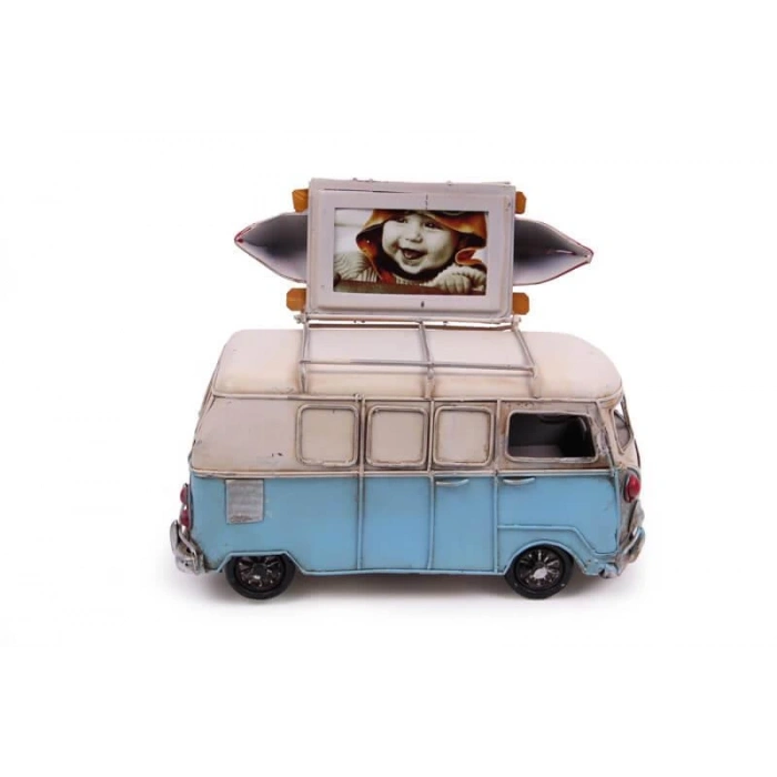Dekoratif Metal Minibüs Çerçeveli ve Kumbaralı Hediyelik