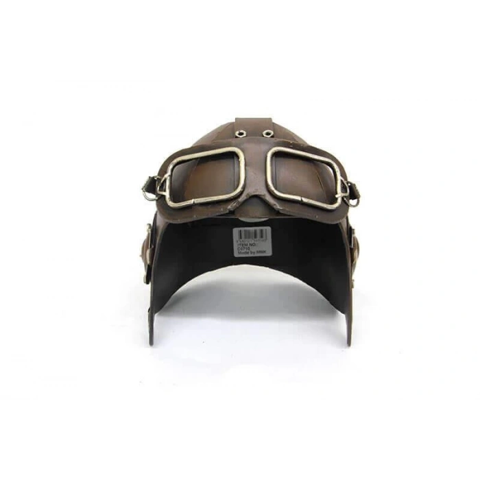 Dekoratif Metal Pilot Kaskı Biblo Hediyelik