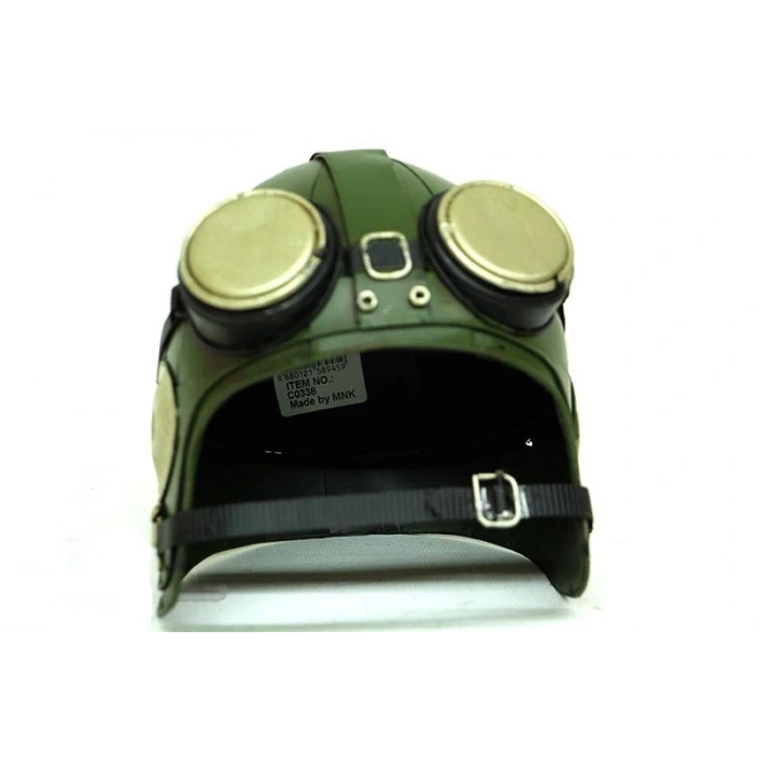 Dekoratif Metal Pilot Kaskı Biblo Vintage Ev Ofis Hediyelik