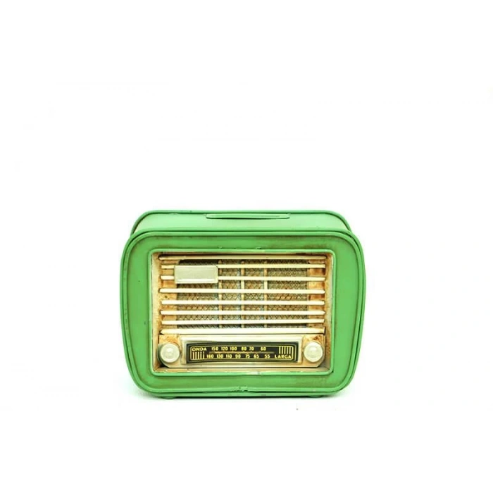 Dekoratif Metal Radyo Kumbara Vintage Hediyelik
