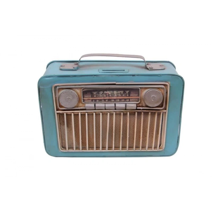Dekoratif Metal Radyo Kumbaralı Hediyelik