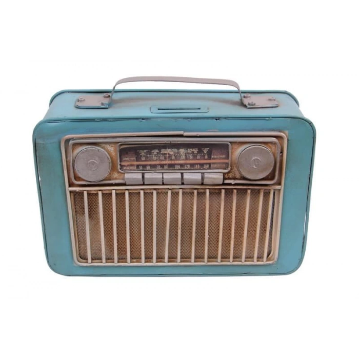 Dekoratif Metal Radyo Kumbaralı Hediyelik