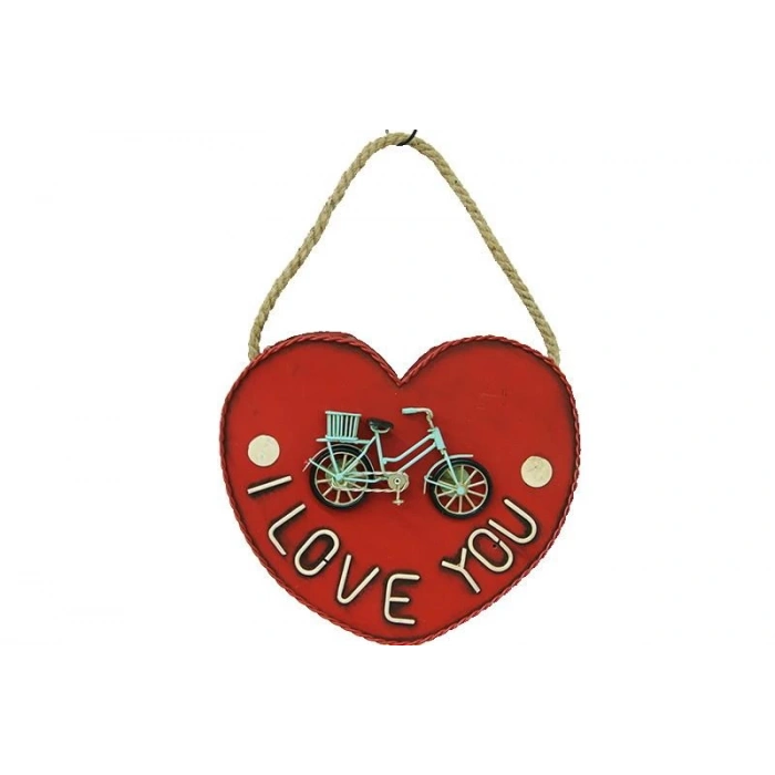 Dekoratif Metal Saksı Kalp Modeli Dekoratif Vintage Hediyelik