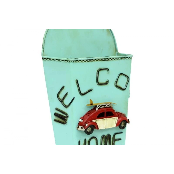 Dekoratif Metal Saksı Sepet Modeli Dekoratif Vintage Hediyelik