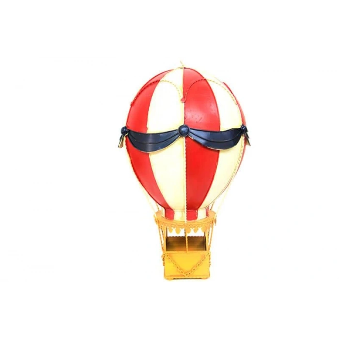 Dekoratif Metal Sıcak Hava Balonu Vintage Biblo Ev Ofis Hediyelik