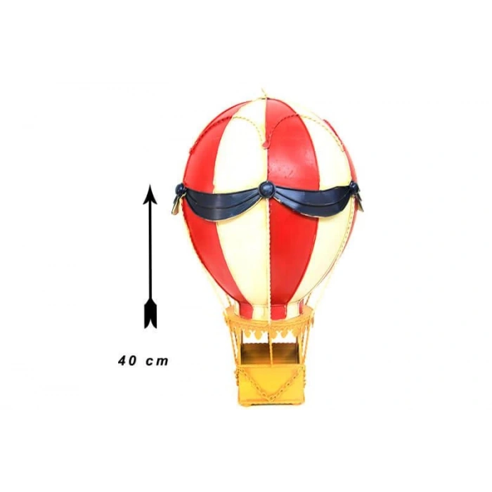 Dekoratif Metal Sıcak Hava Balonu Vintage Biblo Ev Ofis Hediyelik