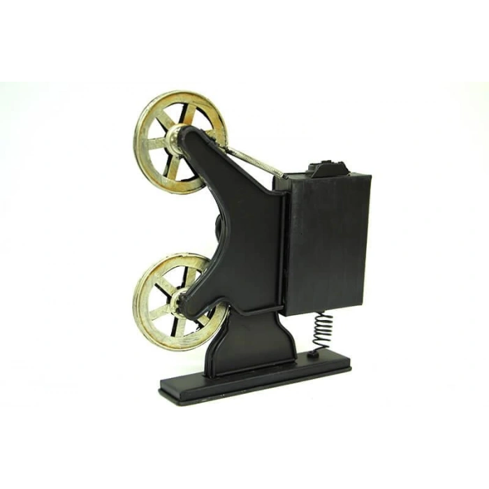 Dekoratif Metal Sinemaskop Saat Vintage Hediyelik