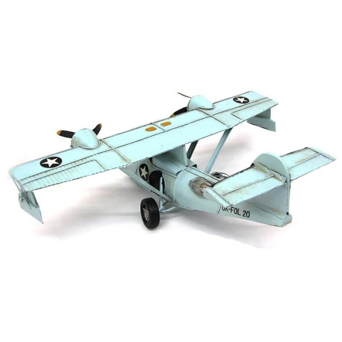 Dekoratif Metal Uçak Biblo Hediyelik