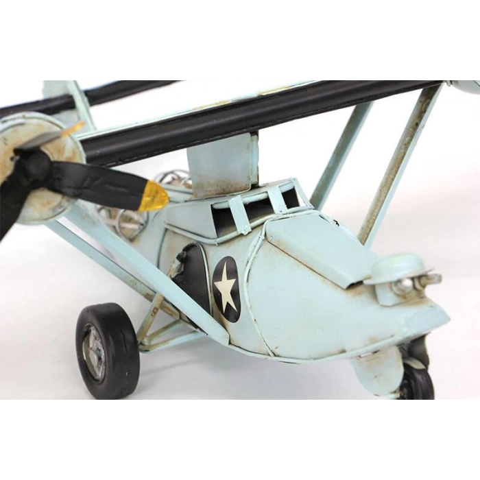 Dekoratif Metal Uçak Biblo Hediyelik