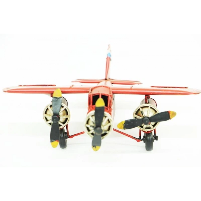 Dekoratif Metal Uçak Vintage Biblo Dekoratif Ev Ofis Hediyelik