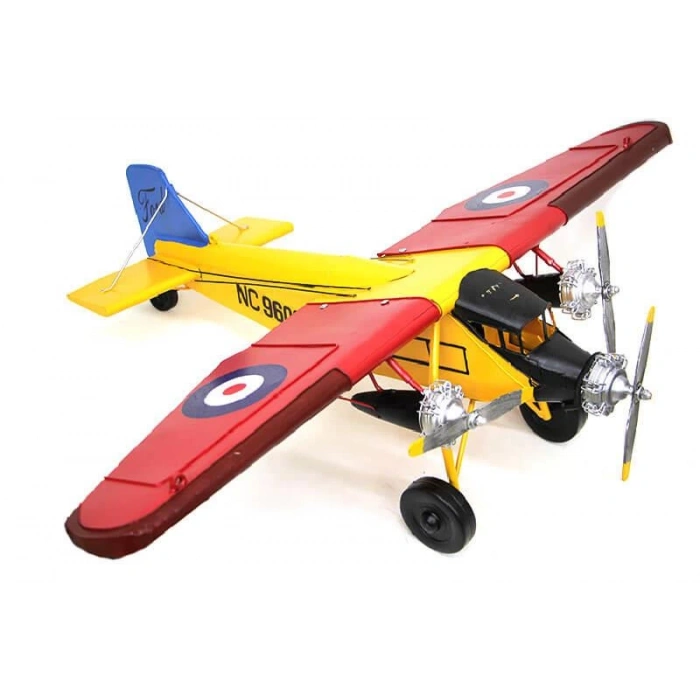 Dekoratif Metal Uçak Vintage Ev Ofis Hediyelik Savaş Uçağı