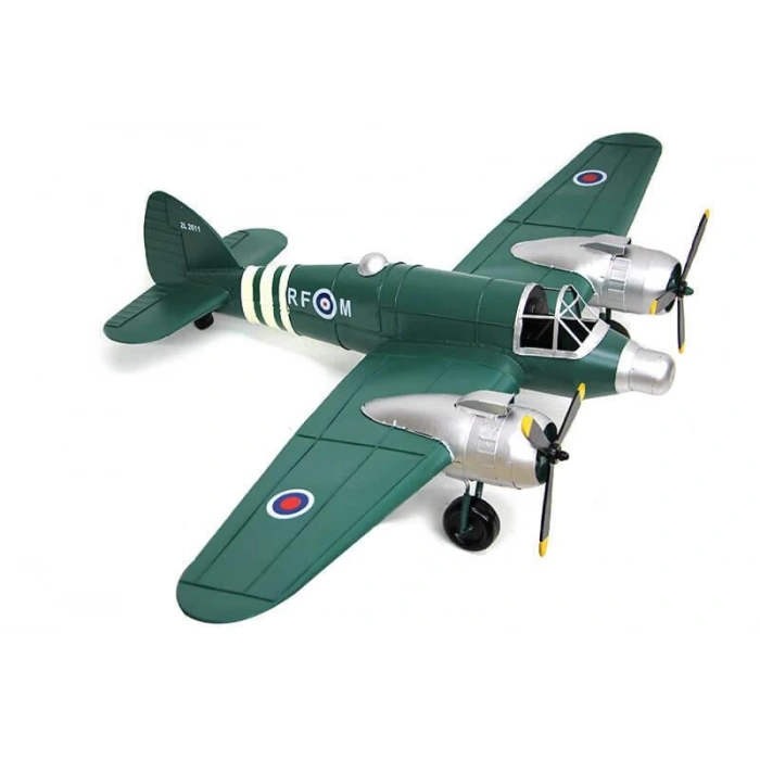 Dekoratif Metal Uçak Vintage Ev Ofis Hediyelik Savaş Uçağı