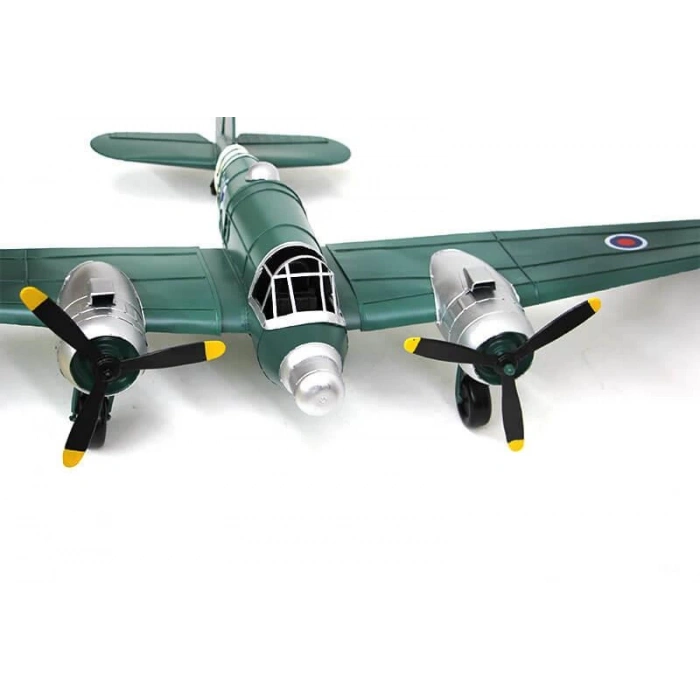 Dekoratif Metal Uçak Vintage Ev Ofis Hediyelik Savaş Uçağı